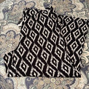 Black and White Ikat palazzo pants from Torrid